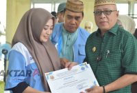 Sebanyak 64 warga Kabupaten Gorontalo mengikuti pelatihan kerja gratis di BLK Limboto sebagai bekal mencari kerja dan meningkatkan keterampilan kerja, Sabtu (16/5/2026). (Foto: FaktaraID)
