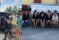 Tim URC Polres Bolmut saat melakukan penanganan dugaan keributan di Desa Binjeita, Kecamatan Bolangitang Timur.(Foto: hms/dok*)
