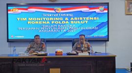 Tim Rorena Polda Sulut saat memberikan asistensi penyusunan pagu anggaran 2027 di Polres Bolmong Utara.(Foto: Bobze/*)