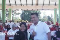 Kapolres Bolmut AKBP Andhika Fitransyah menghadiri pencanangan rangkaian HUT ke-81 RI di Lapangan Kembar Boroko.(foto: bobze*)