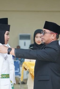 Paskibraka Bolmut Dikukuhkan, Bupati Sirajudin Tekankan Tanggung Jawab