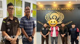 Kejari Kepulauan Talaud menetapkan Ronal Rando sebagai tersangka kelima kasus dugaan korupsi pengadaan tanah.(foto: sintya*)